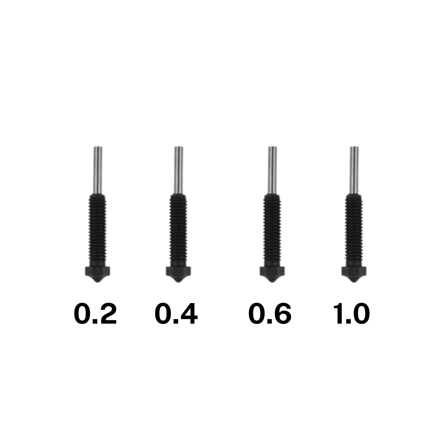 ChromaHotend Hardened Steel Nozzle Set (4-Pack)