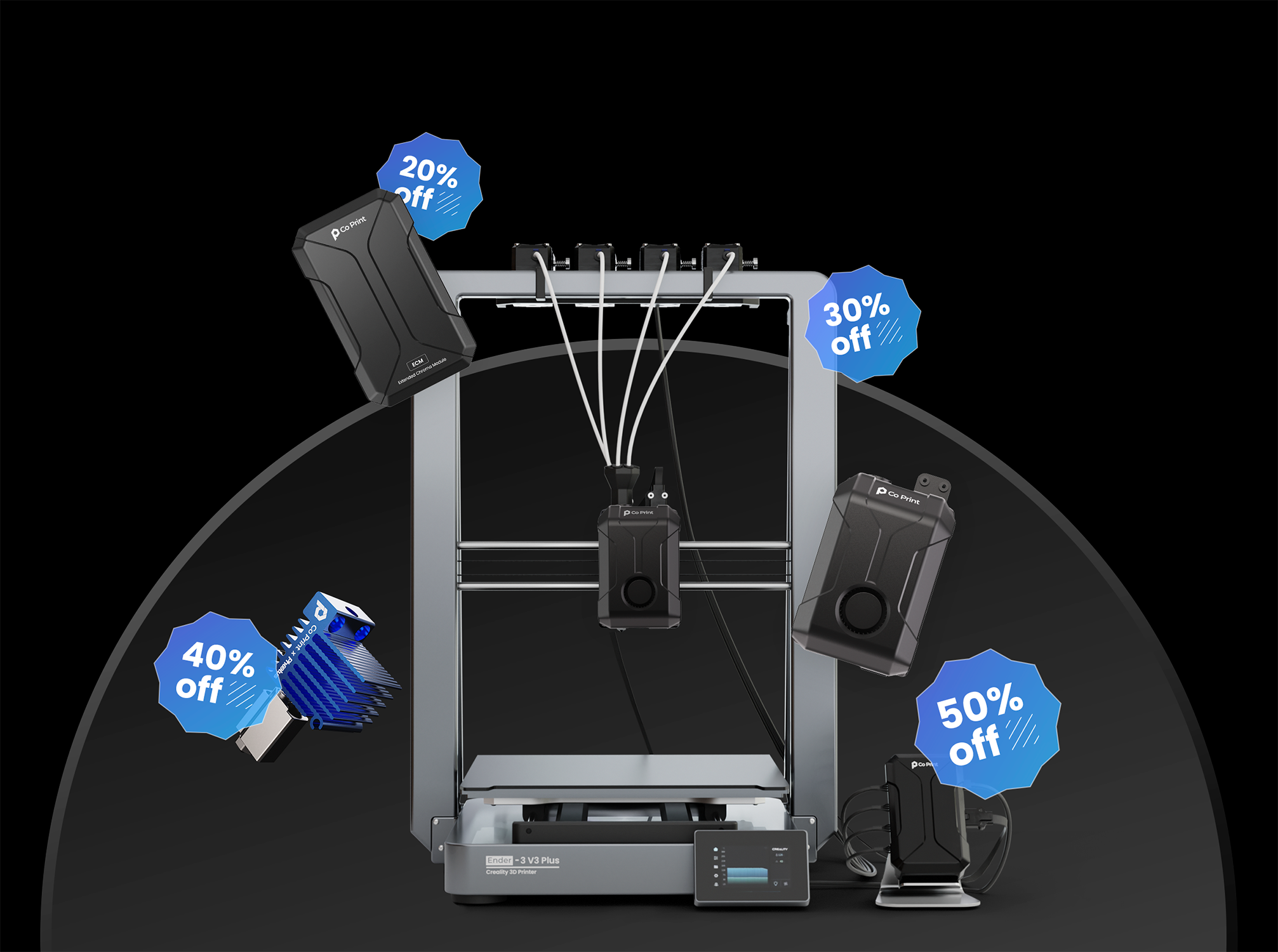 Co Print chroma set KCM 4色キット KCM Set | Multi-Color Upgrade Kit for Klipper 3D Printers