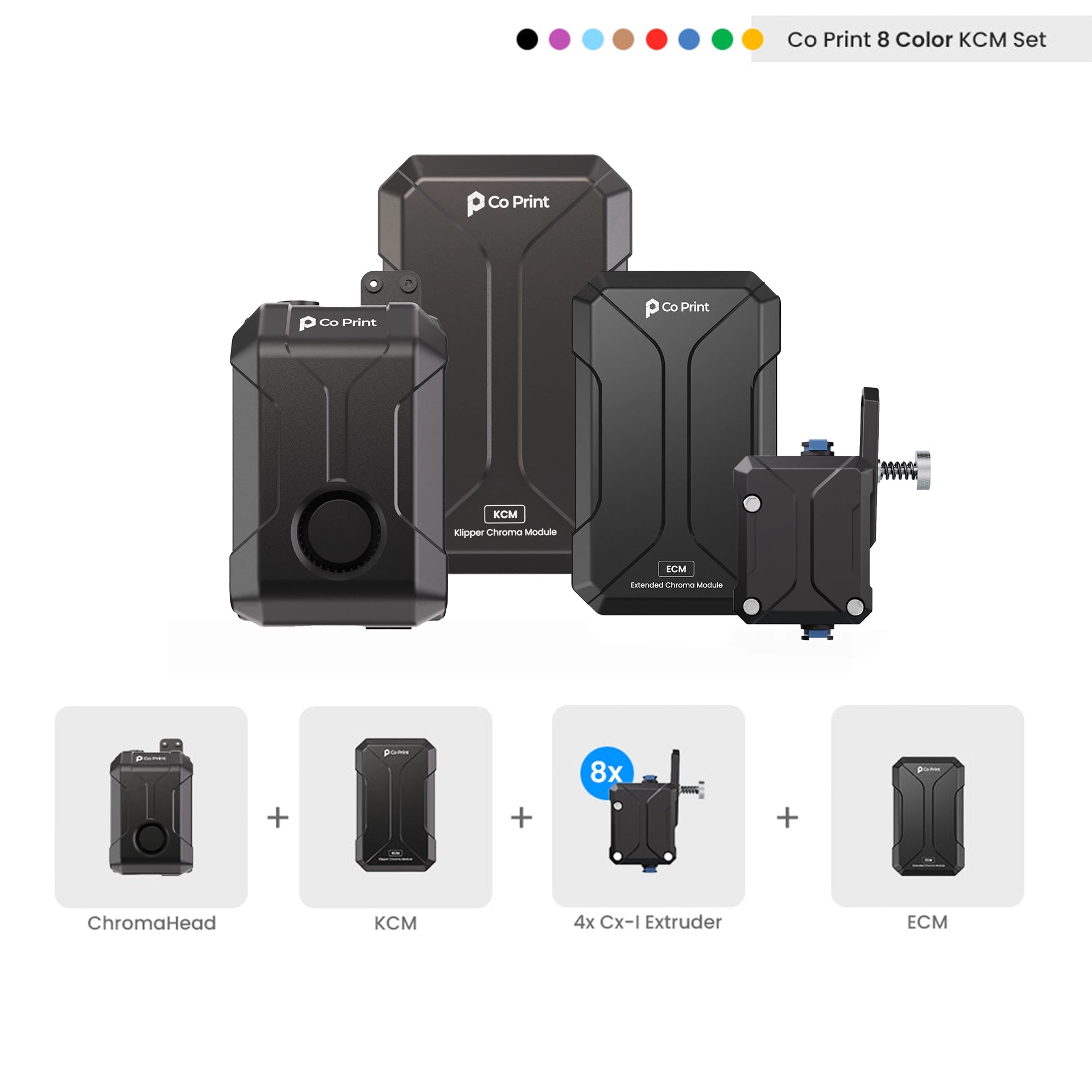 Co Print KCM Set | Multi-Color 3D Printing Upgrade Kit for Klipper