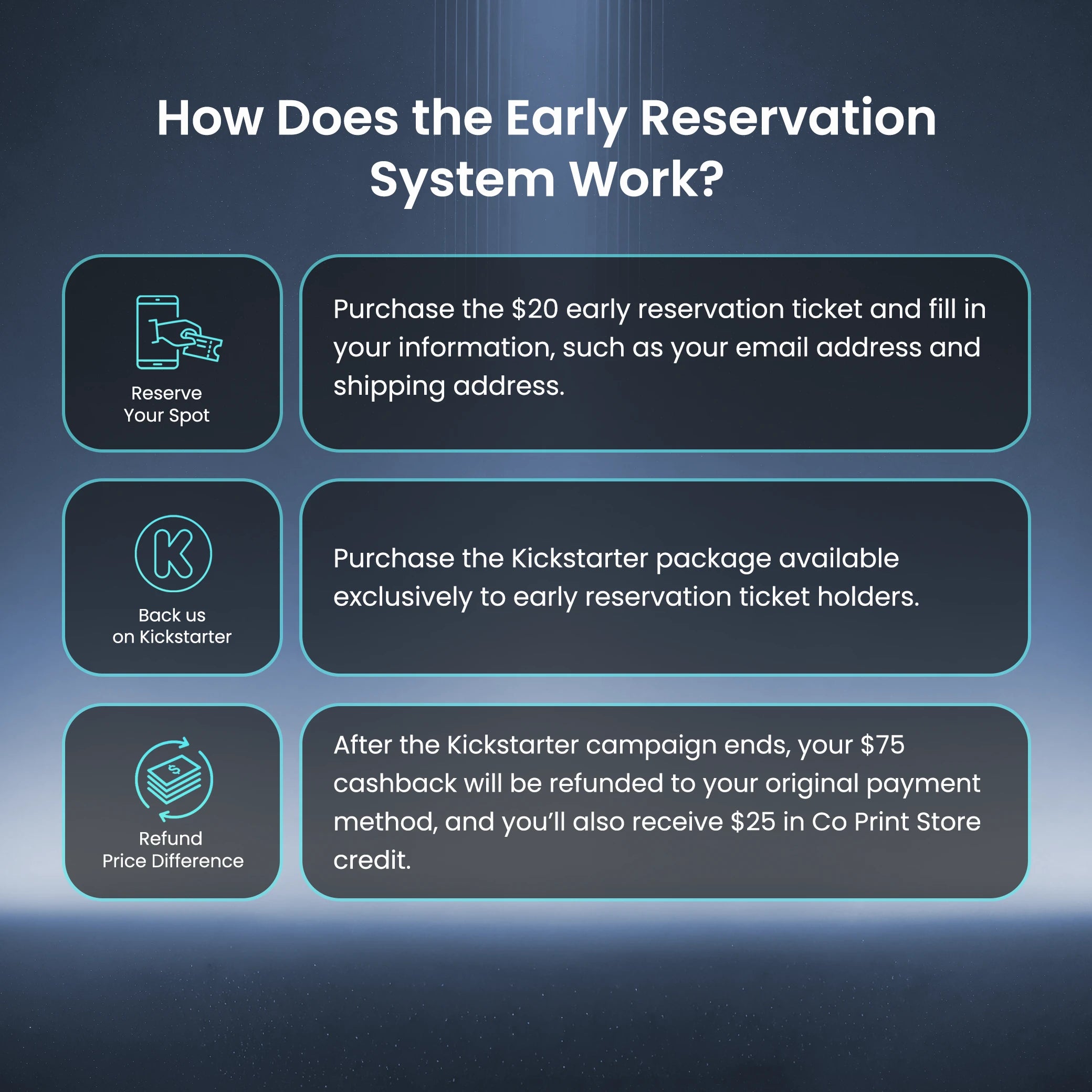 Co Print Quadro 3D Printer Reservation Ticket