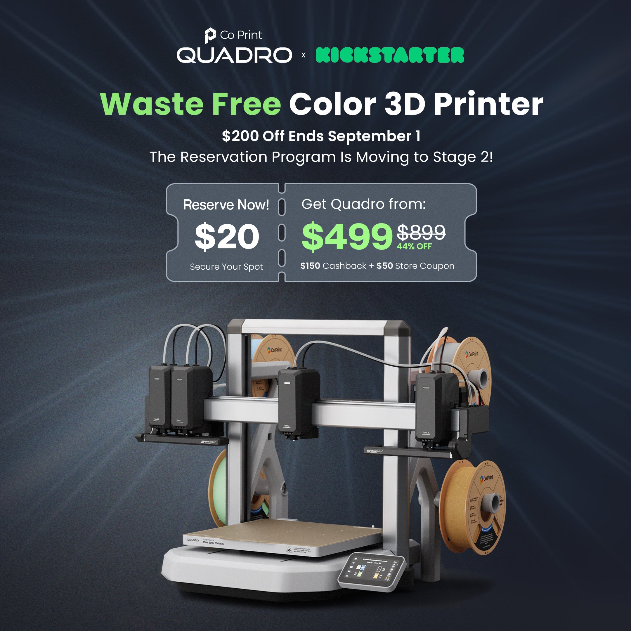Co Print Quadro 3D Printer Reservation Ticket